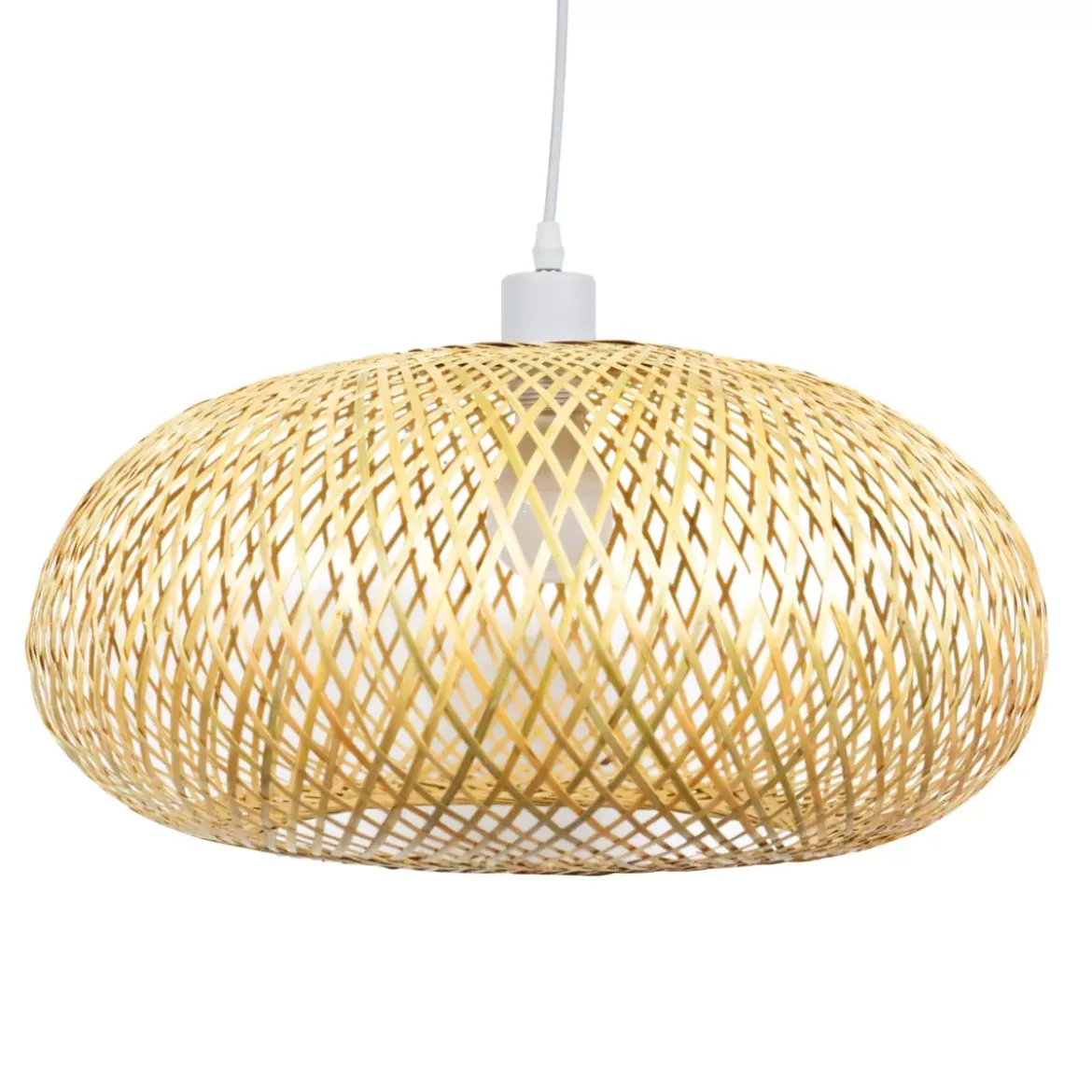 Lampada a sospensione in bambù (D46 cm) Rotana naturale
