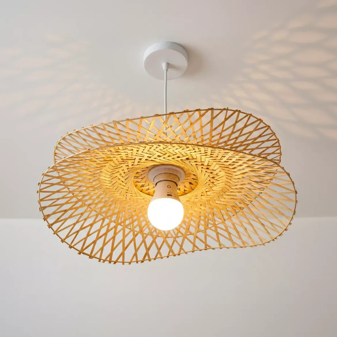 Lampada a sospensione in bambù (D55 cm) Mérida Naturale
