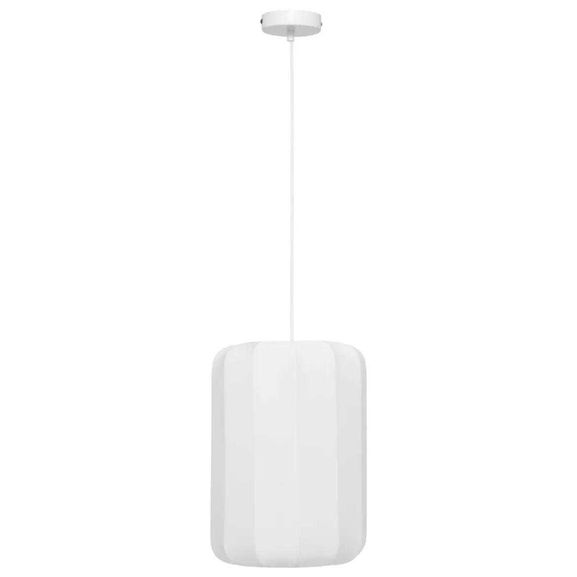 Lampada a sospensione in cotone Toby Bianco (25 x 35 cm)