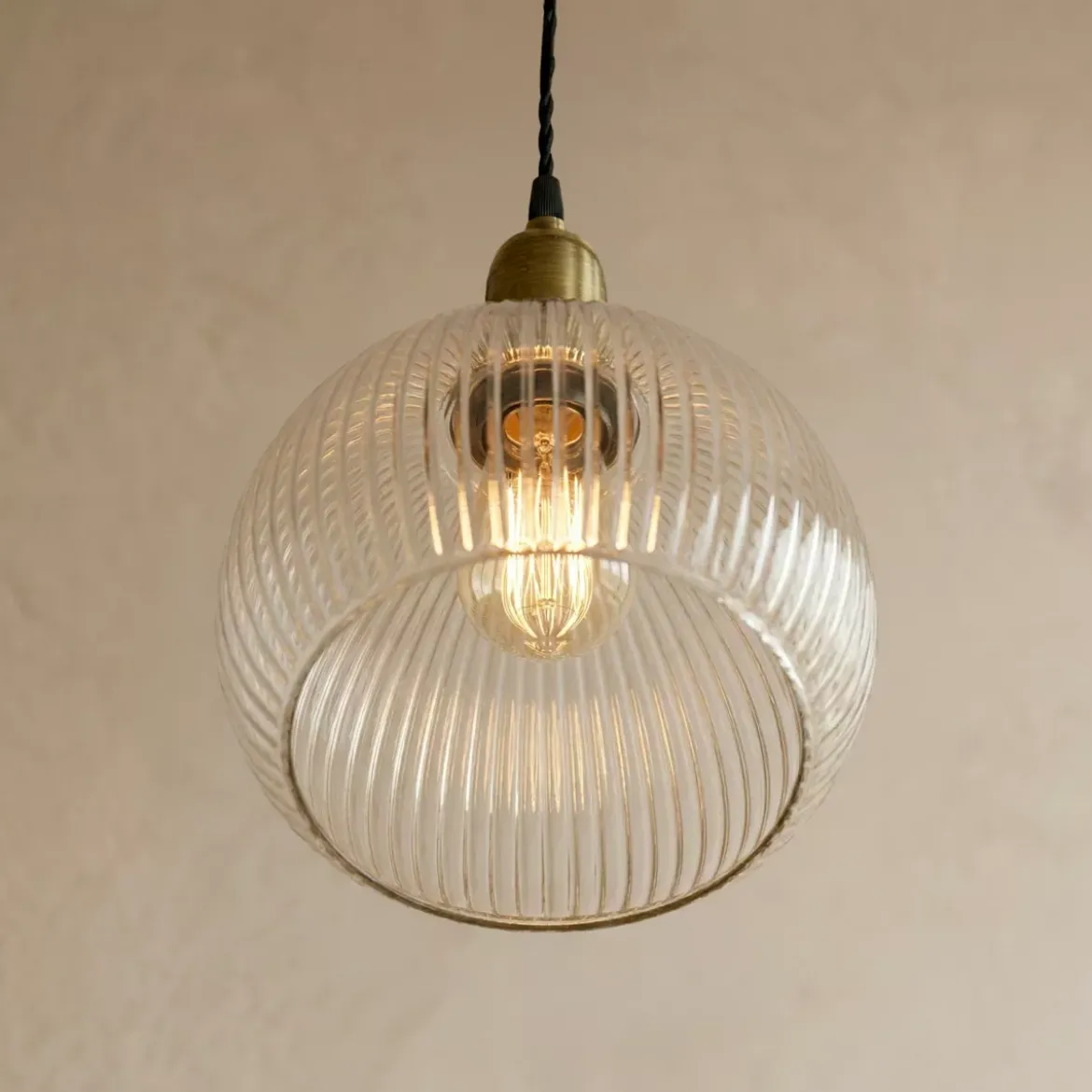 Lampada a sospensione in vetro (D20 cm) Velden Trasparente
