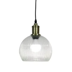 Lampada a sospensione in vetro (D20 cm) Velden Trasparente