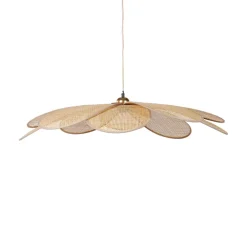 Lampada a sospensione petalo Bambù (D90 cm) Margaux Beige