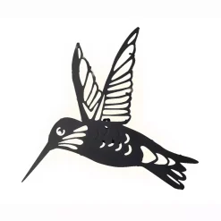 Lampada da parete solare in metallo (L31,5 cm) Colibrì Nero