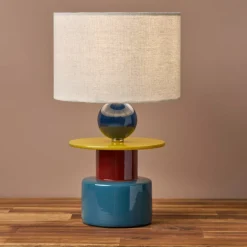 Lampada da tavolo in ceramica (H29,5 cm) Logic Multicolore