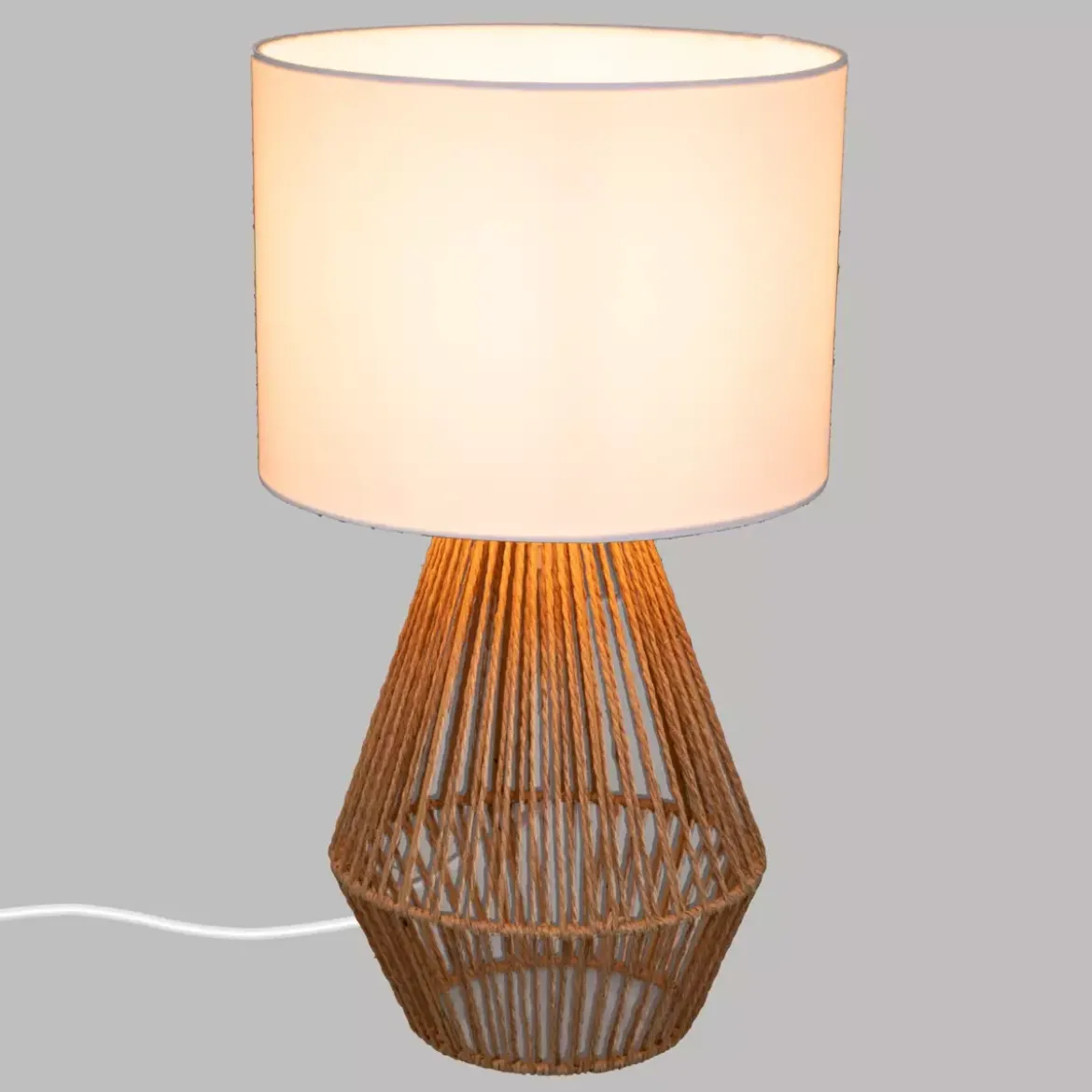 Lampada da tavolo in corda (Alt 40 cm) Lila Naturale