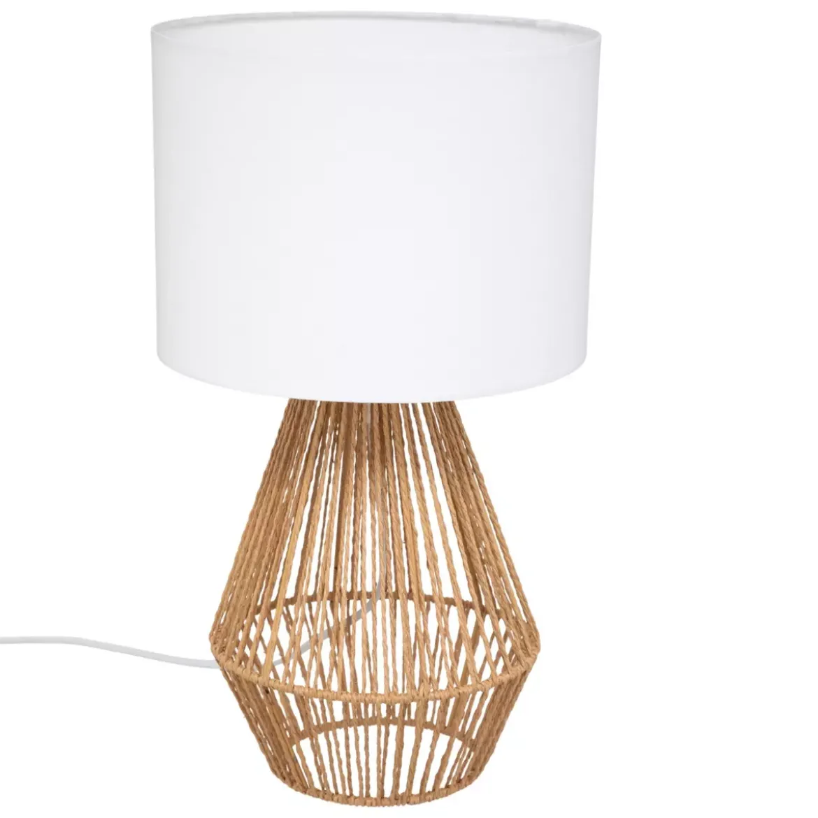 Lampada da tavolo in corda (Alt 40 cm) Lila Naturale