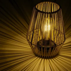 Lampada da tavolo solare LED (Alt 23 cm) Calabre Dorato