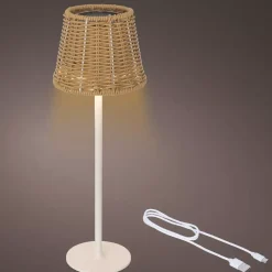 Lampada da tavolo solare LED da esterno (H38 cm) Marylebone Naturale