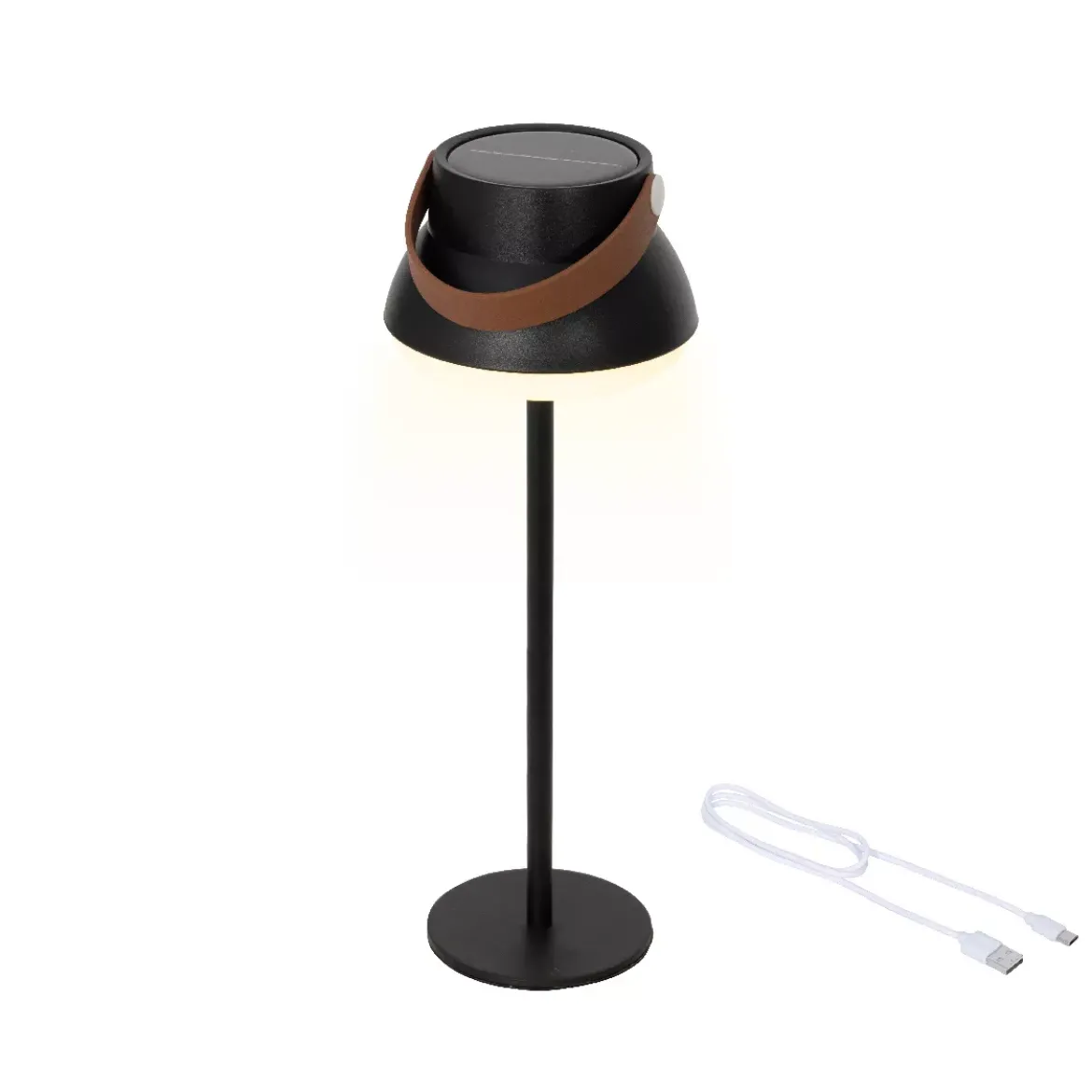 Lampada da tavolo solare 100 lumen (H36 cm) Tokyo Nero