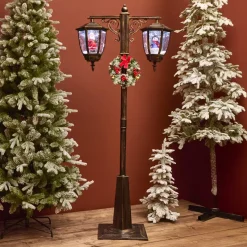 Lampada da terra doppia illuminata 66 LED (H188 cm) Natale Magico Nero