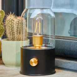 Lampada decorativa senza fili ricaricabile USB (H20 cm) Nero