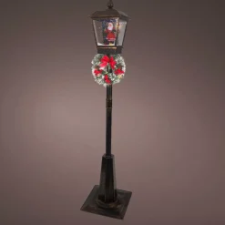 Lampada di Natale illuminata e animata 33 LED (H180 cm) Neve cadente Nero