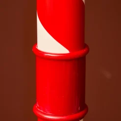 Lampada di Natale illuminata e animata 33 LED (H180 cm) Neve cadente Rosso