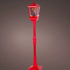 Lampada di Natale illuminata musicale e animata 10 LED (H135 cm) Neve cadente Rosso