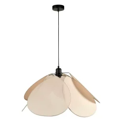 Lampadario a sospensione tessuto Petalo (D69 cm) Tortora chiaro