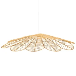 Lampadario a sospesione in corda (D98 cm) Fiore Folk Naturale