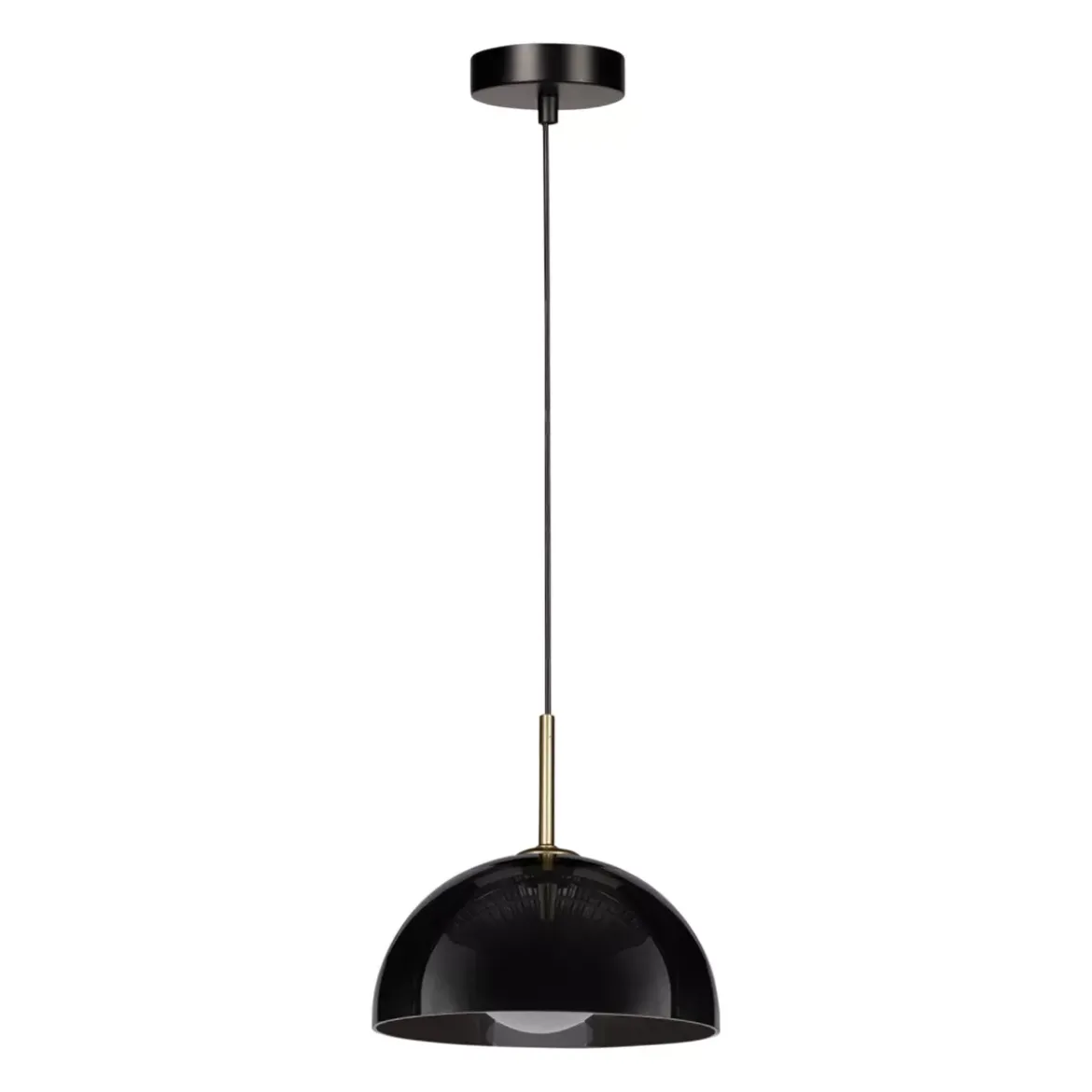Lampadario in vetro (D20 cm) Luméa Nero