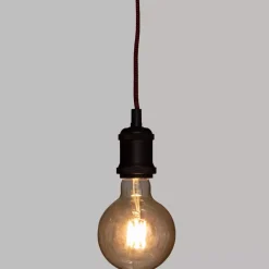 Lampadario Metallo nero e Rosso