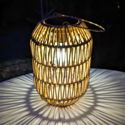 Lanterna da giardino solare LED (H24,5 cm) Toscane Naturale
