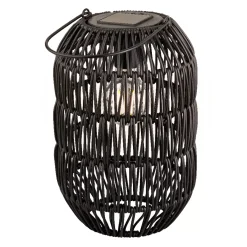 Lanterna da giardino solare LED (H24,5 cm) Toscane Nero