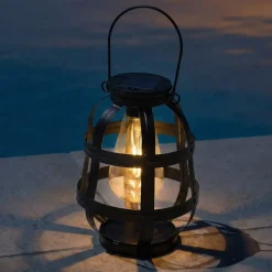 Lanterna solare a LED (18,5 cm) Julia Nero