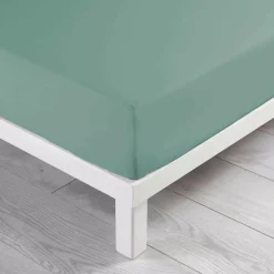 Lenzuolo con angoli cotone lavato (140 x 190 cm) Linette Verde salvia