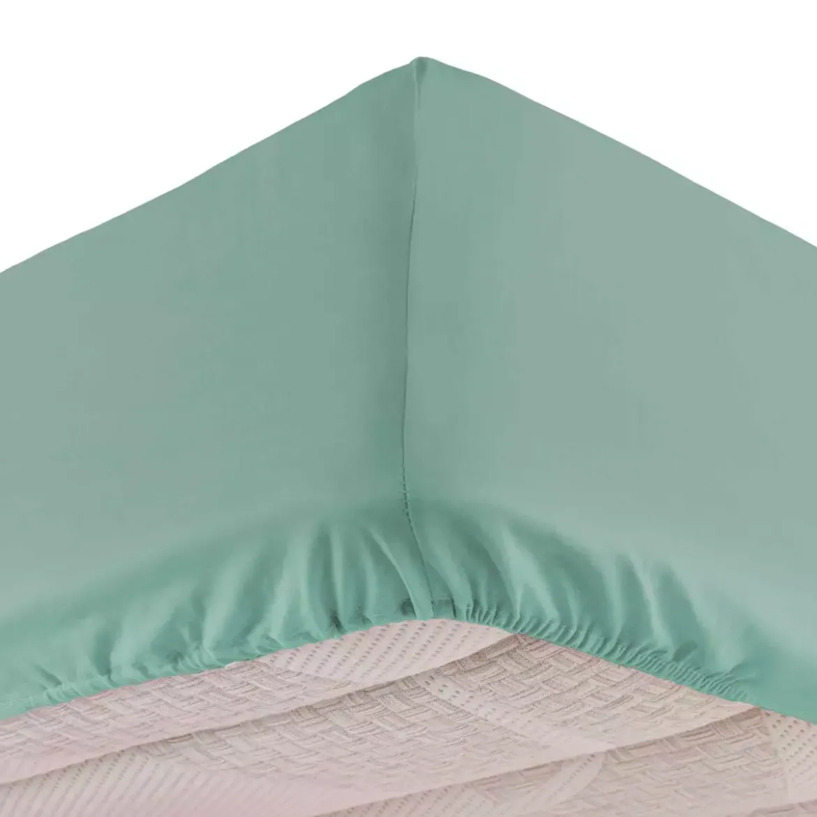 Lenzuolo con angoli cotone lavato (140 x 190 cm) Linette Verde salvia