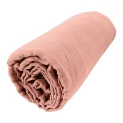 Lenzuolo con angoli di cotone (90 x 200 cm) Gaïa Rosa pesca