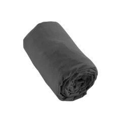 Lenzuolo con angoli flanella di cotone (140 cm) Théa Grigio antracite