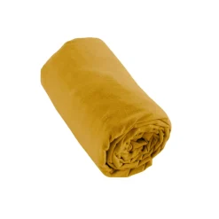 Lenzuolo con angoli flanella di cotone (160 x 200 cm) Nina Giallo ocra