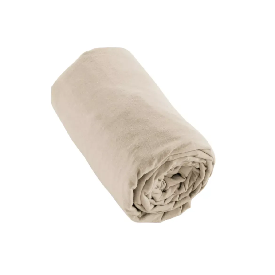Lenzuolo con angoli flanella di cotone (140 x 200 cm) Nina Beige