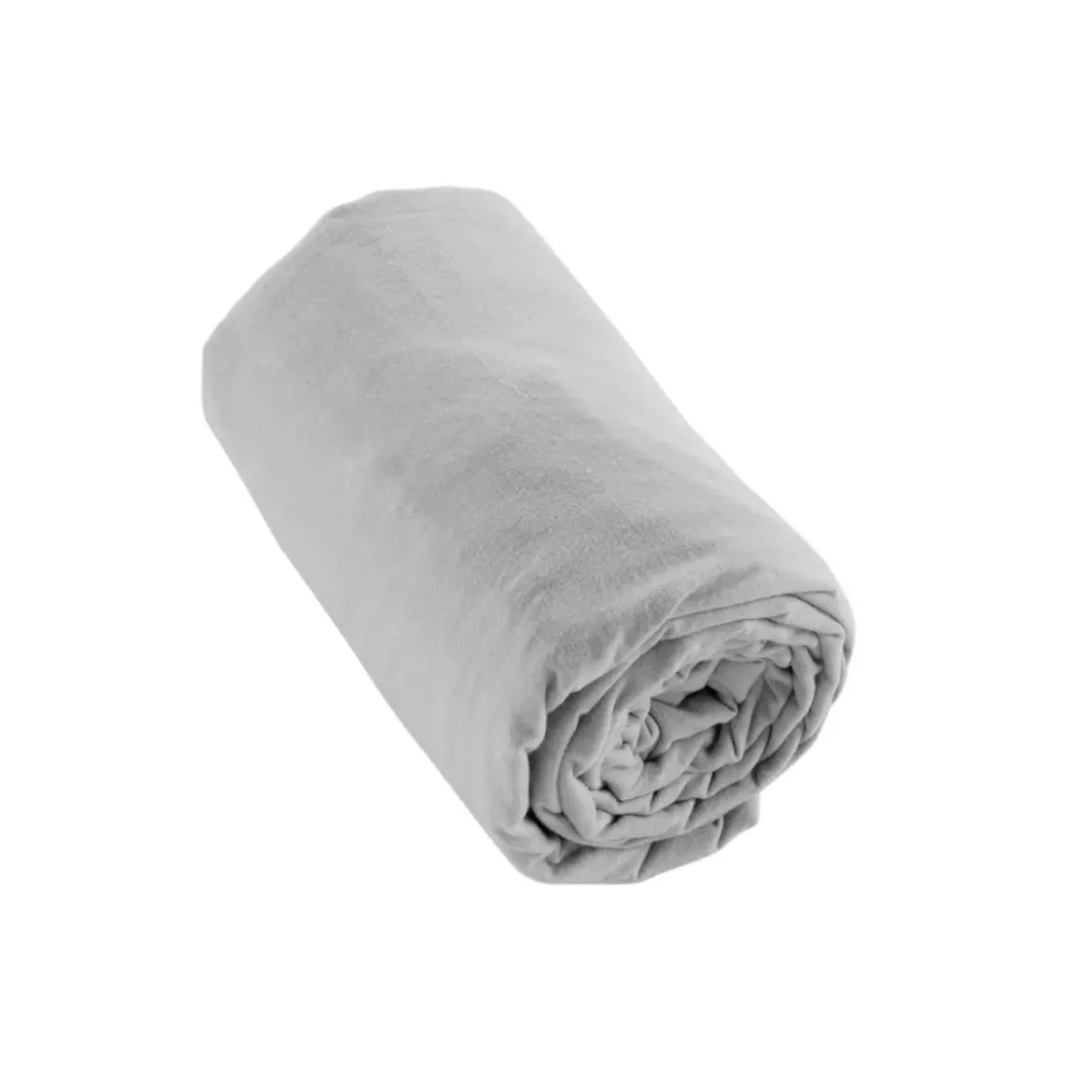 Lenzuolo con angoli flanella di cotone (140 cm) Théa Grigio chiaro