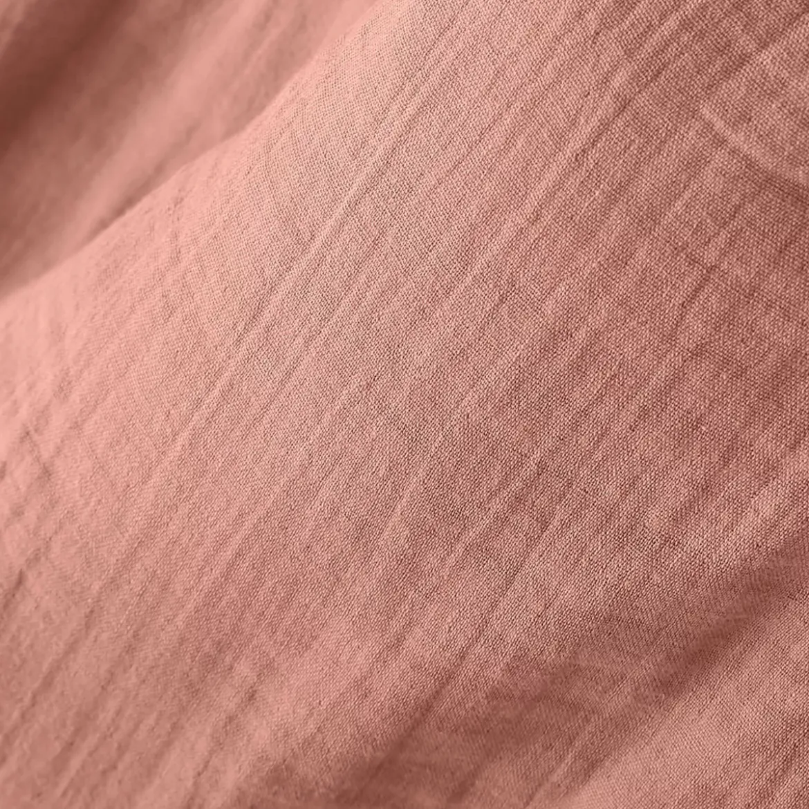 Lenzuolo con angoli garza di cotone (140 cm) Gaïa Rosa pesca