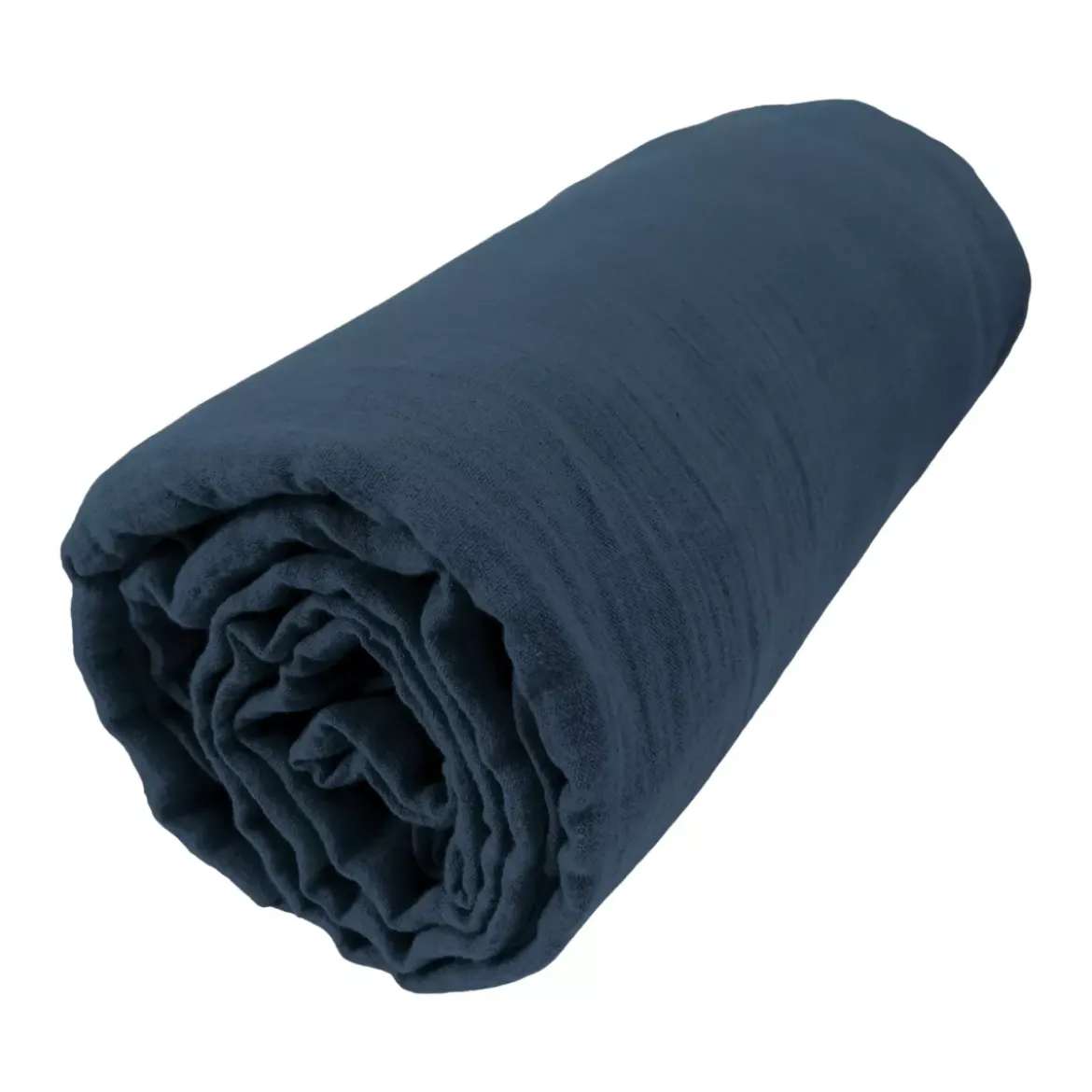 Lenzuolo con angoli garza di cotone (180 cm) Gaïa Blu notte