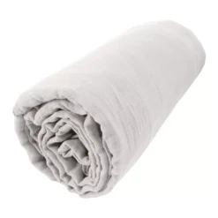 Lenzuolo con angoli garza di cotone (200 x 200 cm) Gaïa Grigio nuvola