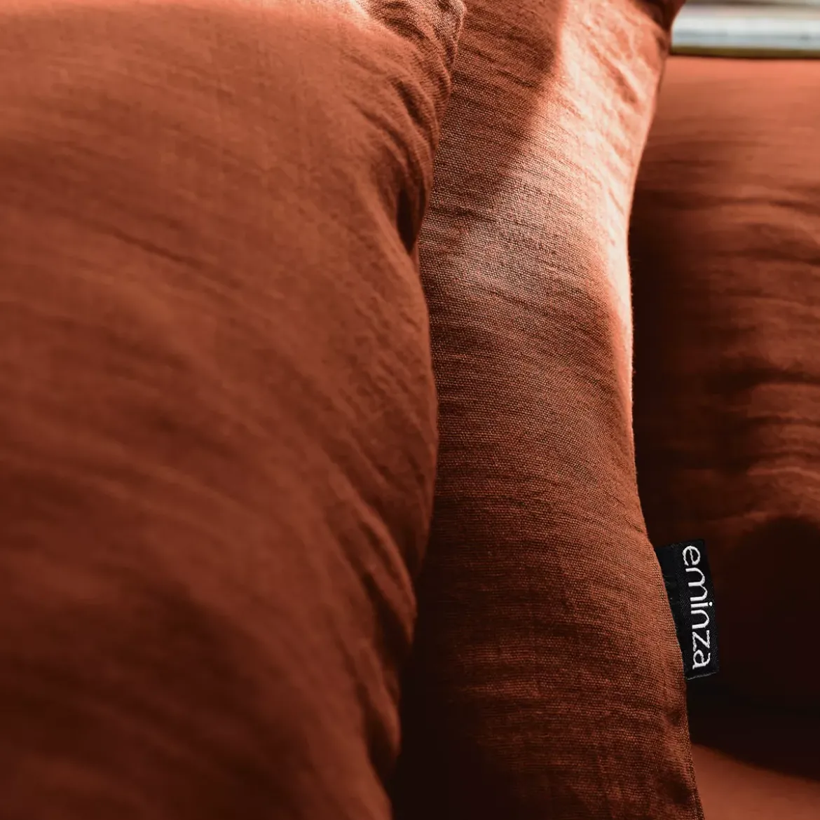Lenzuolo con angoli garza di cotone (90 cm) Gaïa Terracotta