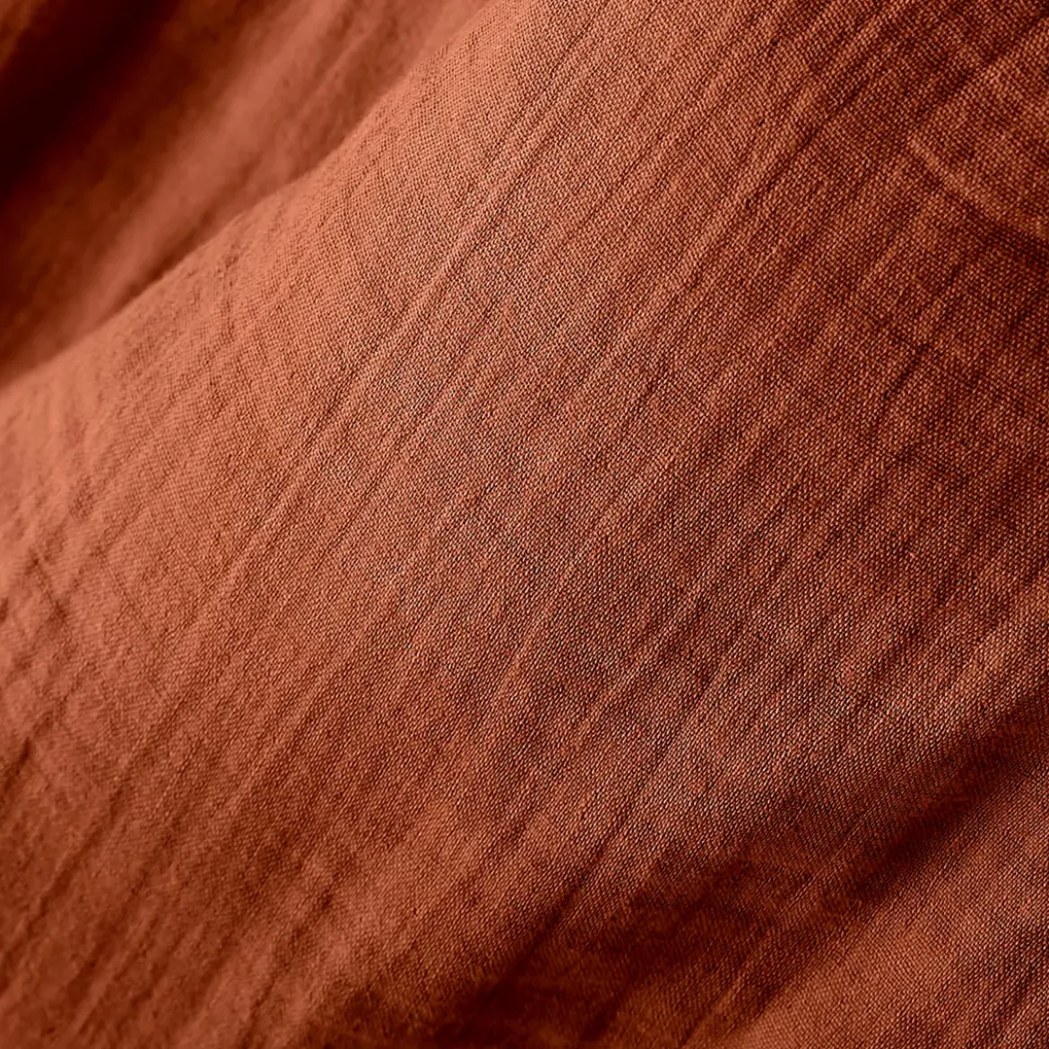 Lenzuolo con angoli garza di cotone (90 cm) Gaïa Terracotta