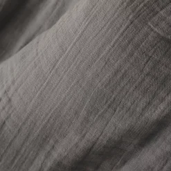 Lenzuolo con angoli garza di cotone (90 x 200 cm) Gaïa Grigio granito