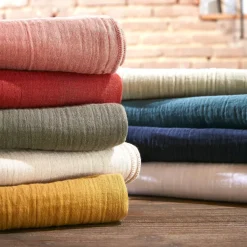 Lenzuolo con angoli garza di cotone (140 cm) Gaïa Camel