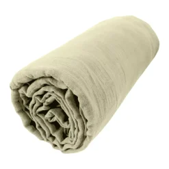 Lenzuolo con angoli garza di cotone (180 cm) Gaïa Verde tiglio