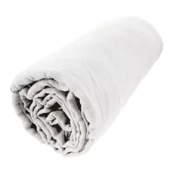 Lenzuolo con angoli garza di cotone (140 x 190 cm) Gaïa Bianco chantilly