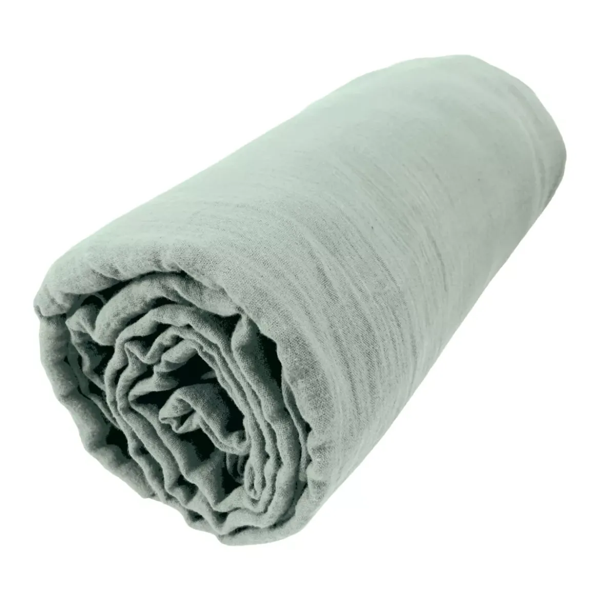 Lenzuolo con angoli garza di cotone (200 x 200 cm) Gaïa Verde eucalipto