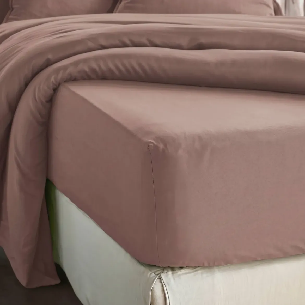 Lenzuolo con angoli in lyocell Tencel™ (90 x 200 cm) Olivia Rosa blush