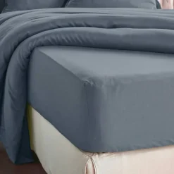 Lenzuolo con angoli in lyocell Tencel™ (90 x 190 cm) Olivia Blu stone