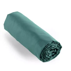 Lenzuolo con angoli in percalle di cotone (140 x 200 cm) Cali Blu ottanio