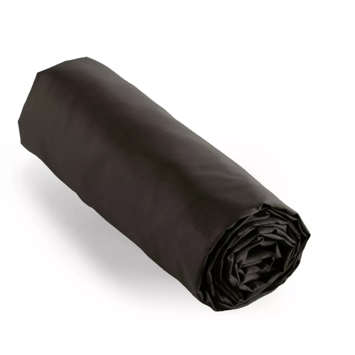 Lenzuolo con angoli percalle di cotone (200 cm) Cali Nero