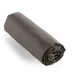 Lenzuolo con angoli percalle di cotone (90 cm) Cali Grigio antracite