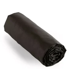 Lenzuolo con angoli percalle di cotone (140 cm) Cali Nero