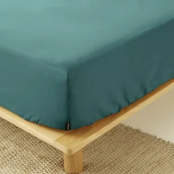 Lenzuolo con angoli percalle di cotone (90 x 200 cm) Cali Blu ottanio