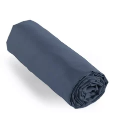 Lenzuolo con angoli percalle di cotone (90 cm) Cali Blu marino